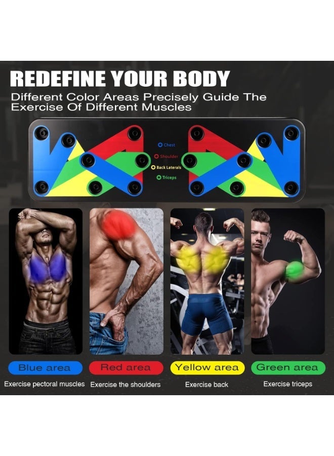 VELVETCOVE Push Up Board 9-in-1 – Multi-Functional Home Workout Pushup Bar System for Chest, Arms, Shoulders, Back, Strength Training & Fat Burn - Image 3